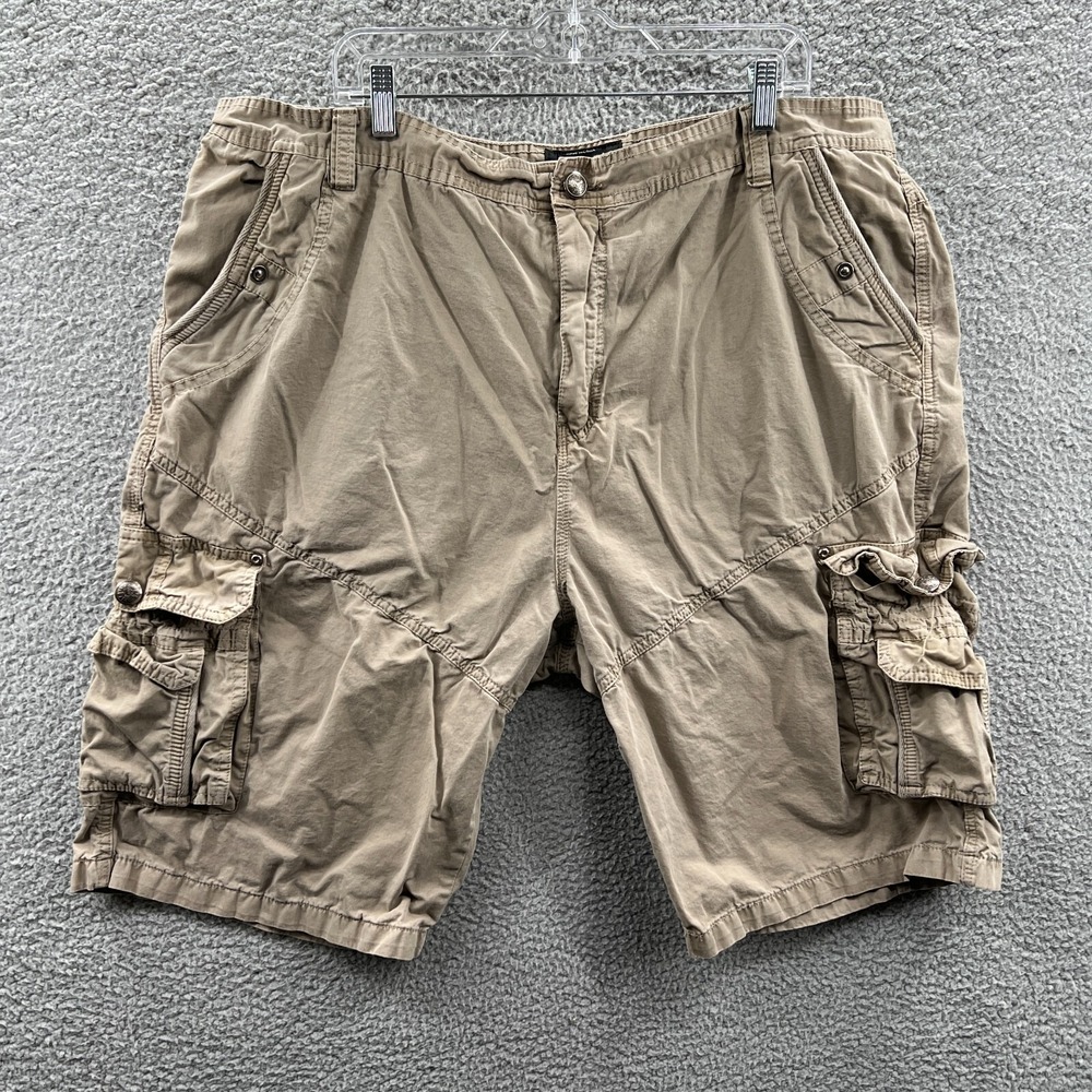 Mens Cargo Shorts 46 Khaki Gorpcore Utility Tactical Relaxed Outdoor Hiking